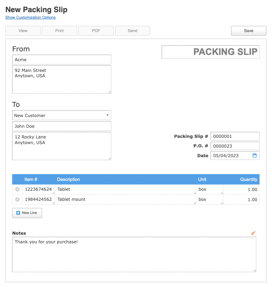 Packing Slips Skynova Packing slips skynova